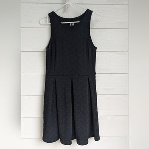Black embossed Midi dress